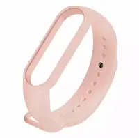 Силиконовый ремешок для фитнес-браслета Mi band M6/7/8 (Пудровый)
