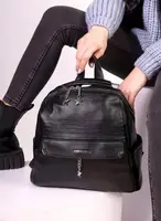 Рюкзак женский черный код 7-0988