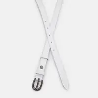 Жіночий ремінь шкіряний Borsa Leather 110v1genw32-white