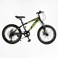 Детский спортивный велосипед 20" дюймов Corso SPIRIT 20946 стальная рама Shimano 7 скоростей. Black and Yellow (162977)
