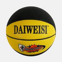 Мяч баскетбольный Daiweisi, материал PU, размер №7. Black with yellow (141737)