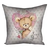 Подушка c принтом габардиновая Love you! 50x50 см (5P_18L108)