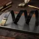 Ремень мужской с пряжкой латунь Vintage 20263 Черный