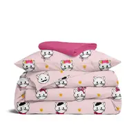 Подростковое постельное белье с простыней на резинке PINK PARIS CATS CS4