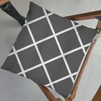 Подушка на стул Клетка на сером фоне 40x40x4 см (PZ_23F010)