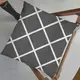 Подушка на стул Клетка на сером фоне 40x40x4 см (PZ_23F010)
