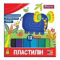 Пластилин 1 Вересня Zoo Land 540586 12 цветов