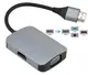 Переходник адаптер 3 в 1 HDMI - HDMI / VGA / Jack 3.5 мм / micro USB (6261)