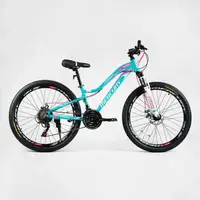 Велосипед Спортивный Corso 26". "MERCURY", 21 скоростей, алюминиевая рама 13", переключатели Shimano. Blue (138272)
