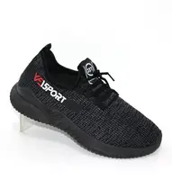 Трикотажные кроссовки в черном цвете. черный