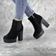 Женские ботильоны на каблуке Fashion Cori 1337 40 размер 25 см Черный