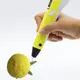 3D ручка для рисования с экраном 3д Ручка Pen3 MyRiwell с LCD дисплеем + трафарет Жёлтая