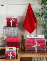 Кухонные махровые полотенца ADA Red 30х50см (3 шт)