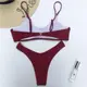Купальник женский раздельный 5036-burgundy-L бордовый