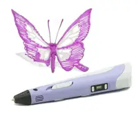3Д ручка с LCD дисплеем Smart 3D pen-2 фиолетовая