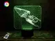 3D ночник "Космический корабль 4"(УВЕЛИЧЕННОЕ ИЗОБРАЖЕНИЕ)+пульт ДУ+сетевой адаптер+ батарейки(3ААА)