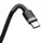 Кабель Baseus Cafule Type-C 3A 1m, Black+Grey (CATKLF-GG1)