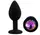 Силіконовий анальний затор EGZO - Silicone Black Round Plug Rainbow, size S