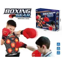 Набір електронного боксу Boxing Gear B14 підсвічування музика рукавички. Black and Red (175439)
