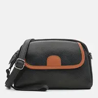 Женская кожаная сумка Borsa Leather K12507bl-black