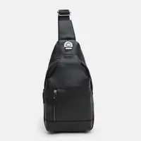 Чоловічий рюкзак шкіряний через плече Keizer K11802bl-black