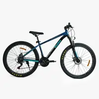 Велосипед спортивный 27.5" Corso Kord, рама алюминиевая 15.5", оборудование Shimano 21 скорость, собран на 75%. Blue (154722)