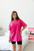Футболка женская Оверсайз GBI Розовый pазмер  XL/XXL (13722)