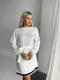 Теплое платье AO095 Молочное Oversize XL-3XL