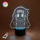 3D ночник "Аллука Золдик" (УВЕЛИЧЕННОЕ ИЗОБРАЖЕНИЕ)+ пульт ДУ + сетевой адаптер + батарейки (3ААА)  3DTOYSLAMP