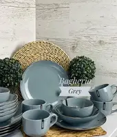 Сервиз столовый Ardesto Bagheria Grey AR0022GREY 22 предмета серый