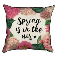 Подушка с мешковины Spring is in the air 45x45 см (45PHB_20F006)