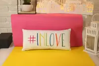 Подушка для дивана бархатная #Inlove 50x24 см (52BP_17L001)