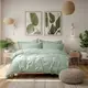 Постельное белье сатин premium Lotus Home - Dakota ментоловый семейный