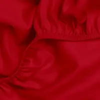 Простыня на резинке 160х200х30 сатин BURGUNDY CS1