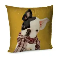Подушка диванная с бархата Нехай трапиться диво! 45x45 см 45BP_DOG001