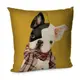 Подушка диванная с бархата Нехай трапиться диво! 45x45 см 45BP_DOG001