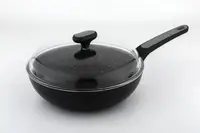 Сковорода з кришкою Nois Salto Silver 830904 28 см чорна