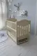 Кровать детская Baby Comfort ЛД9 слоновая кость с ящиком и резьбой