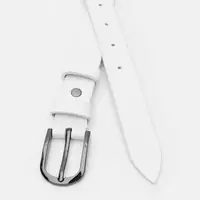 Жіночий ремінь шкіряний Borsa Leather V1FX32-white