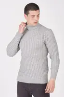 Чоловічий гольф під горло сірий Туреччина 56197 М