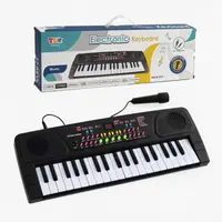 Дитячий синтезатор Electronic Q 31 із мікрофоном 37 клавіш. Black and White (135229)