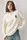 Трикотажний лонгслів oversize з вишитим ведмедиком - кремовий цвет, ONE SIZE