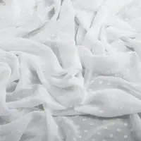Тканина плательний шифон жакард біла