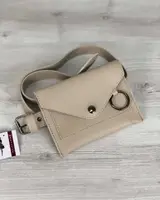 Сумка женская на пояс Moris бежевая