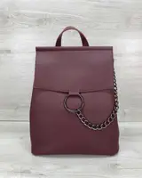 Сумка-рюкзак женская  «Марио» бордовая