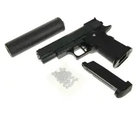 G10A Пістолет Galaxy метал + пластик з кульками і глушником чорний