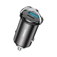 Адаптер автомобильный JOYROOM Mini dual-port ring-pull fast car charger C-A45 |1USB/1Type-c, QC/PD, 5A/20W|