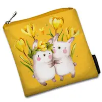 Косметичка квадратная Basic Кролики и весна 16x16 см (KB_22U017_ZHL)