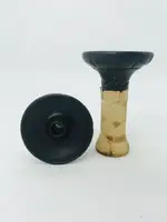 Чаша для кальяна 2×2 Hookah Medium Turtle – Черный мат (резная ножка)