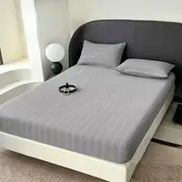 Простирадло на резинці з мусліну Colorful Home 20410 160х200х25 см сіра